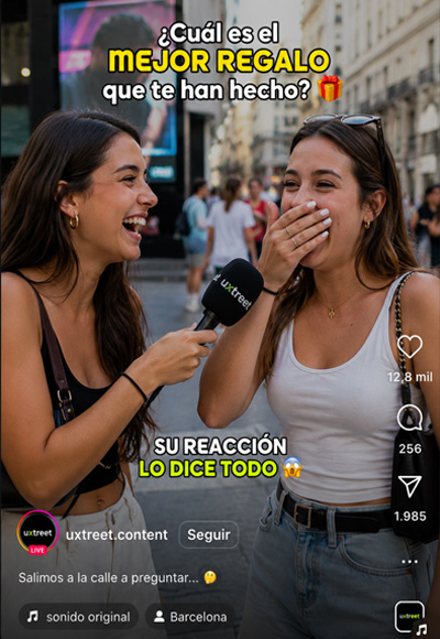 Contenido real en la calle